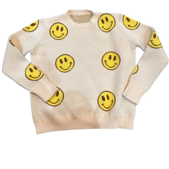 Moment Collection Sweaters - Women Moment Collection smiley face sweater Size L